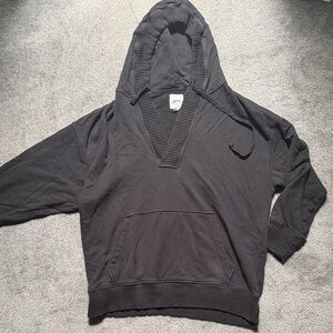 Aerie Black V-Neck Hoodie